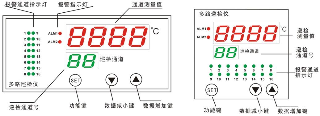 PT100/热电偶十六通道温度巡检仪器